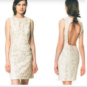 Zara crochet lace open back dress Size M NWT